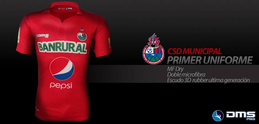 camisola de los rojos del municipal guatemala