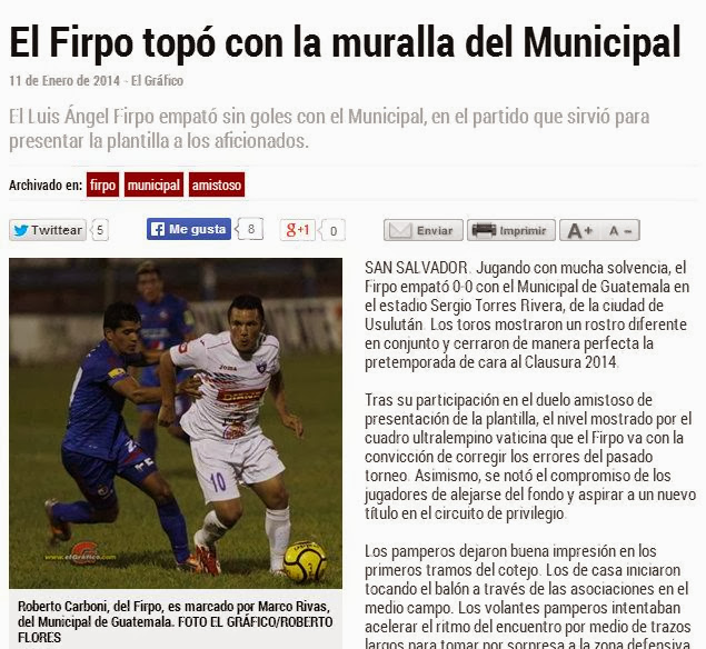 Municipal ante el Firpo