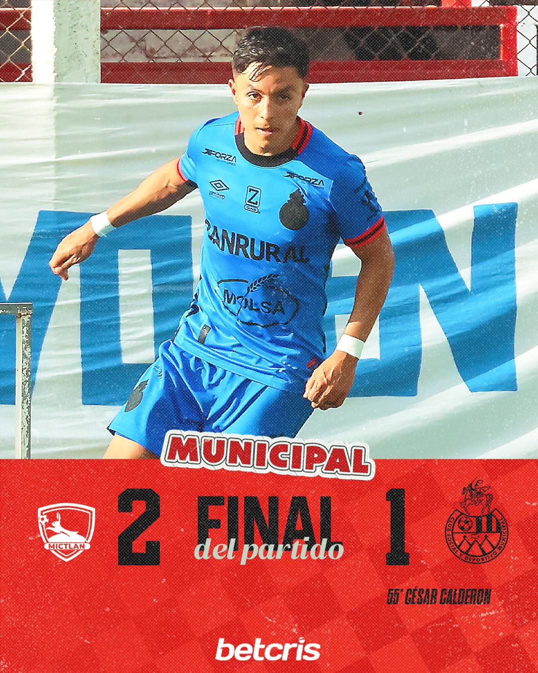 Municipal cae ante Atletico Mictlan